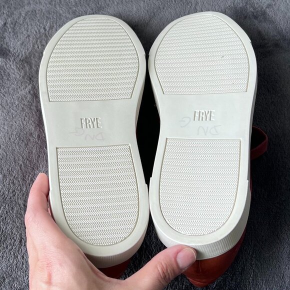 Frye Ivy Snake Embossed Leather Women Sneakers in Rosewood Size 8.5 - Picture 5 of 11